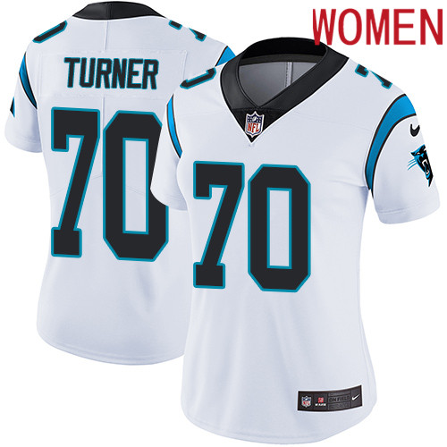 2019 Women Carolina Panthers #70 Turner white Nike Vapor Untouchable Limited NFL Jersey->women nfl jersey->Women Jersey